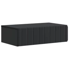 vidaXL Fali oldaltábla Fekete 59 x 34,5 x 17 cm Szerelt Fa