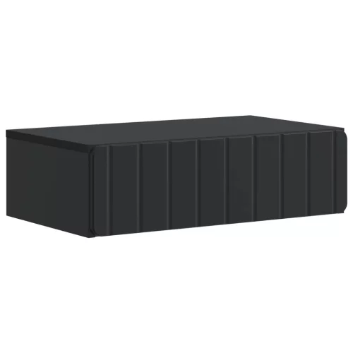 vidaXL Fali oldaltábla Fekete 59 x 34,5 x 17 cm Szerelt Fa