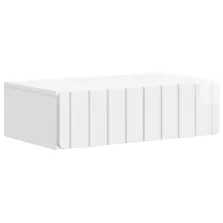   vidaXL Fali oldaltábla Magasfényű Fehér 59 x 34,5 x 17 cm Szerelt Fa