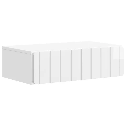 vidaXL Fali oldaltábla Magasfényű Fehér 59 x 34,5 x 17 cm Szerelt Fa