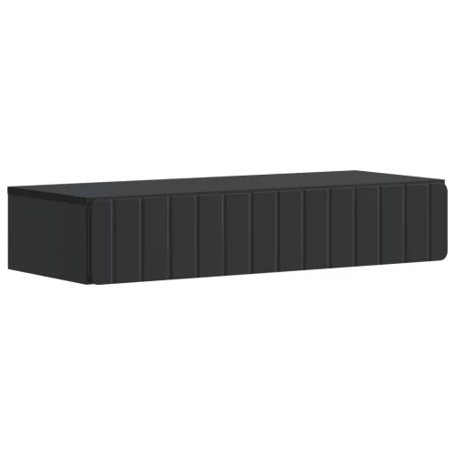 vidaXL Fali oldaltábla Fekete 87,5 x 34,5 x 17 cm Szerelt Fa