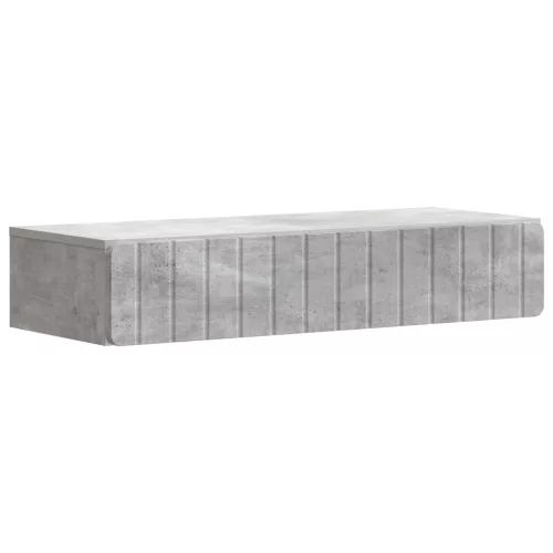 vidaXL Fali oldaltábla Betonszürke 87,5 x 34,5 x 17 cm Szerelt Fa