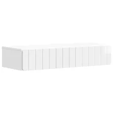   vidaXL Fali oldaltábla Magasfényű Fehér 87,5 x 34,5 x 17 cm Szerelt Fa