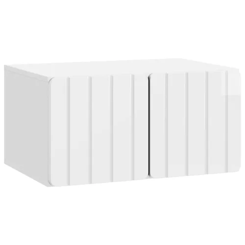 vidaXL Fali TV szekrény Magasfényű Fehér 59,5 x 41 x 30 cm Szerelt Fa