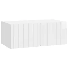   vidaXL Fali TV szekrény Magasfényű Fehér 78,5 x 41 x 30 cm Szerelt Fa