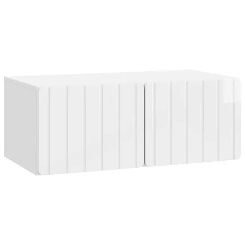 vidaXL Fali TV szekrény Magasfényű Fehér 78,5 x 41 x 30 cm Szerelt Fa