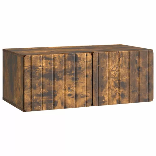 vidaXL Fali TV szekrény Füstös Tölgy 78,5 x 41 x 30 cm Szerelt Fa