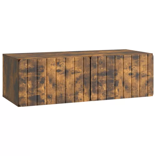 vidaXL Fali TV szekrény Füstös Tölgy 98 x 41 x 30 cm Szerelt Fa