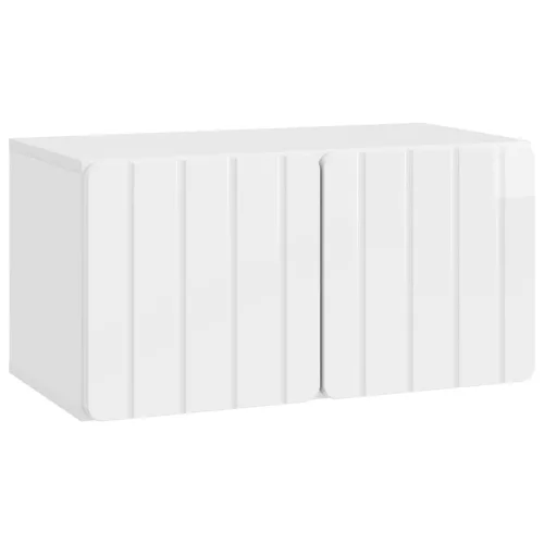 vidaXL Fali TV szekrény Magasfényű Fehér 59,5 x 31 x 30 cm Szerelt Fa