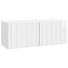   vidaXL Fali TV szekrény Magasfényű Fehér 78,5 x 31 x 30 cm Szerelt Fa