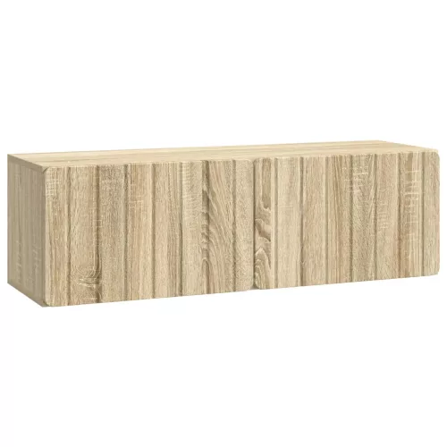 vidaXL Fali TV szekrény Sonoma Tölgy 98 x 31 x 30 cm Szerelt Fa