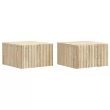   vidaXL Fali éjjeli szekrény 2 pcs Sonoma Tölgy 33 x 34,5 x 20 cm
