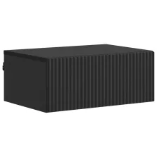   vidaXL Fali éjjeli szekrény Fekete 49 x 34,5 x 20 cm Szerelt Fa