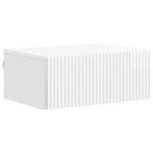   vidaXL Fali éjjeli szekrény fiókkal Magasfényű Fehér 49 x 34,5 x 20 cm