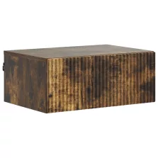   vidaXL Fali éjjeli szekrény Füstös Tölgy 49 x 34,5 x 20 cm Szerelt Fa
