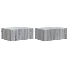   vidaXL Fali éjjeli szekrény 2 pcs Szürke Sonoma 49 x 34,5 x 20 cm