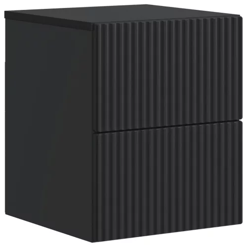 vidaXL Fali éjjeli szekrény Fekete 33 x 34,5 x 40 cm Szerelt Fa