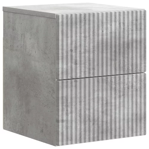 vidaXL Fali éjjeli szekrény Betonszürke 33 x 34,5 x 40 cm Szerelt Fa