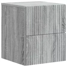   vidaXL Fali éjjeli szekrény Szürke Sonoma 33 x 34,5 x 40 cm Szerelt Fa