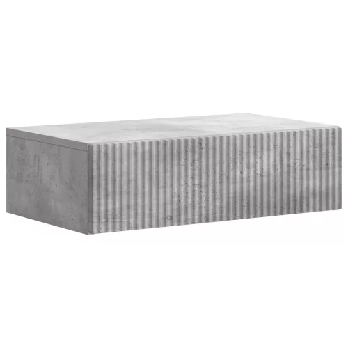 vidaXL Fali oldaltábla Betonszürke 59 x 34,5 x 17 cm Szerelt Fa