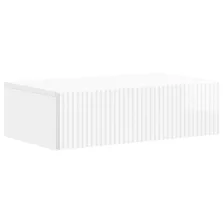   vidaXL Fali oldaltábla Magasfényű Fehér 59 x 34,5 x 17 cm Szerelt Fa