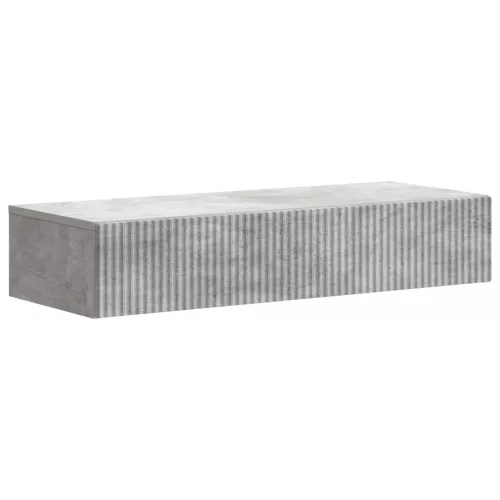 vidaXL Fali oldaltábla Betonszürke 87,5 x 34,5 x 17 cm Szerelt Fa