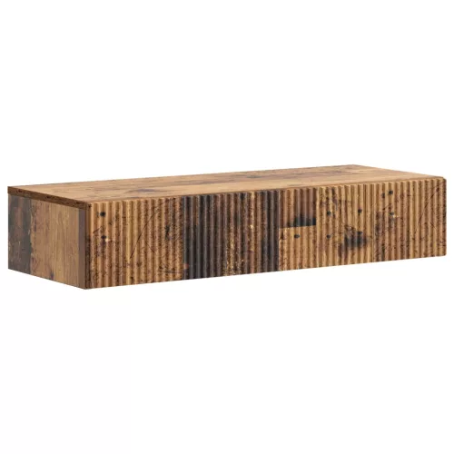 vidaXL Fali oldaltábla Antik Fa 87,5 x 34,5 x 17 cm Szerelt Fa