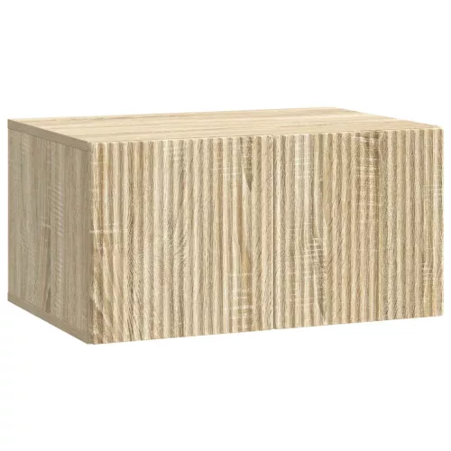 vidaXL Fali TV szekrény Sonoma Tölgy 59,5 x 41 x 30 cm Szerelt Fa