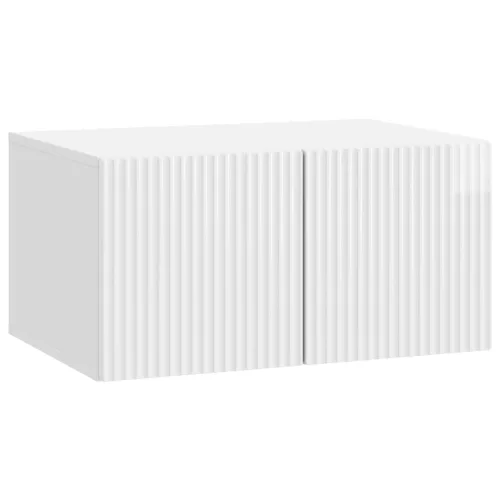 vidaXL Fali TV szekrény Magasfényű Fehér 59,5 x 41 x 30 cm Szerelt Fa