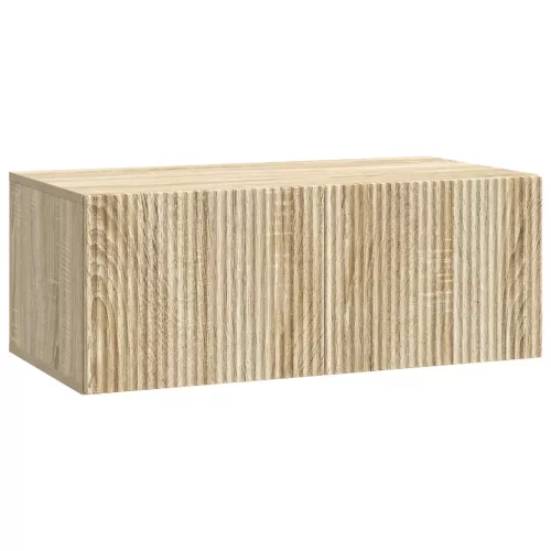 vidaXL Fali TV szekrény Sonoma Tölgy 78,5 x 41 x 30 cm Szerelt Fa