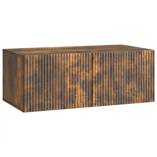 vidaXL Fali TV szekrény Füstös Tölgy 78,5 x 41 x 30 cm Szerelt Fa