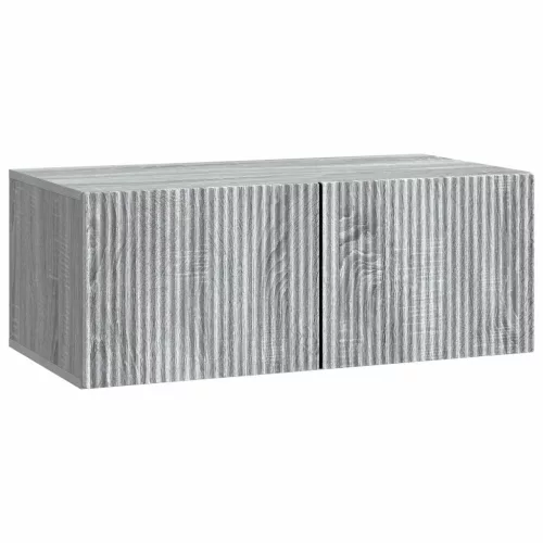 vidaXL Fali TV szekrény Szürke Sonoma 78,5 x 41 x 30 cm Szerelt Fa