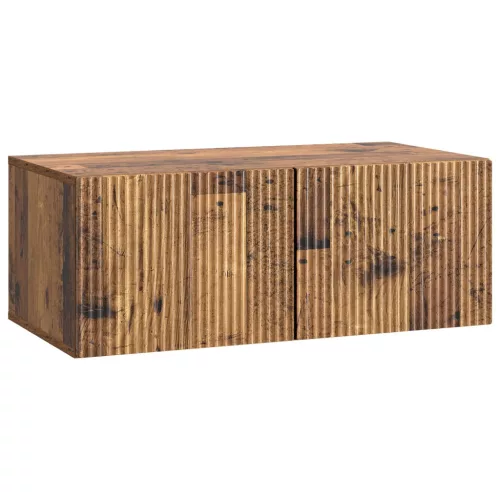 vidaXL Fali TV szekrény Antik Fa 78,5 x 41 x 30 cm Szerelt Fa