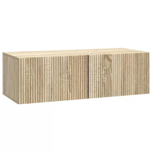 vidaXL Fali TV szekrény Sonoma Tölgy 98 x 41 x 30 cm Szerelt Fa