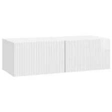   vidaXL Fali TV szekrény Magasfényű Fehér 98 x 41 x 30 cm Szerelt Fa