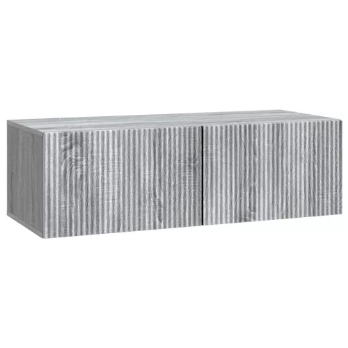 vidaXL Fali TV szekrény Szürke Sonoma 98 x 41 x 30 cm Szerelt Fa