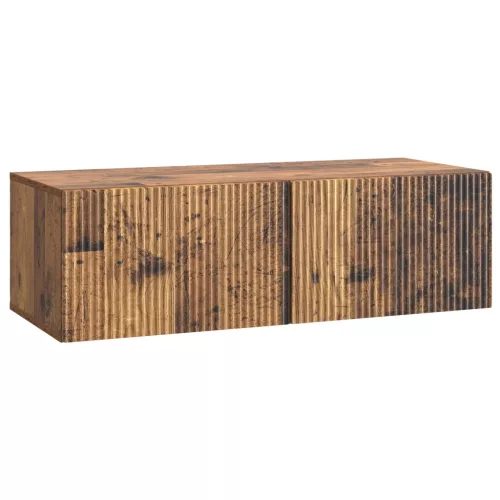 vidaXL Fali TV szekrény Antik Fa 98 x 41 x 30 cm Szerelt Fa