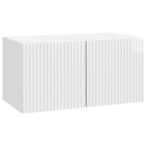 vidaXL Fali TV szekrény Magasfényű Fehér 59,5 x 31 x 30 cm Szerelt Fa