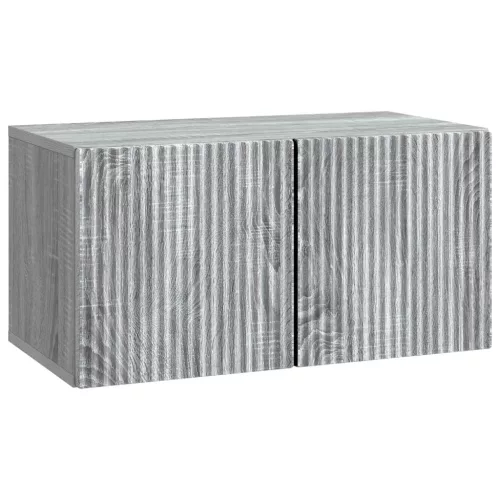 vidaXL Fali TV szekrény Szürke Sonoma 59,5 x 31 x 30 cm Szerelt Fa