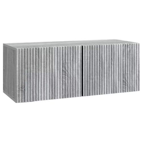 vidaXL Fali TV szekrény Szürke Sonoma 78,5 x 31 x 30 cm Szerelt Fa