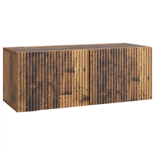 vidaXL Fali TV szekrény Antik Fa 78,5 x 31 x 30 cm Szerelt Fa