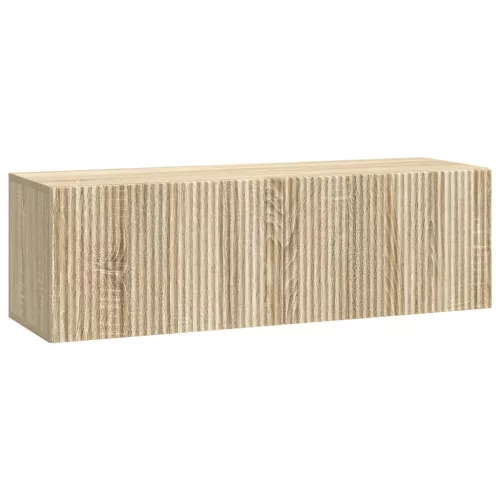 vidaXL Fali TV szekrény Sonoma Tölgy 98 x 31 x 30 cm Szerelt Fa