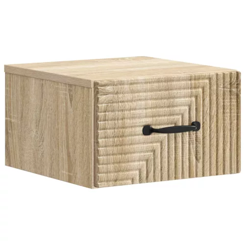 vidaXL Fali éjjeli szekrény Sonoma Tölgy 34,5 x 33 x 20 cm Szerelt Fa