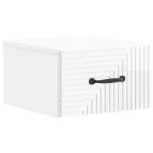   vidaXL Fali éjjeli szekrény fiókkal Magasfényű Fehér 34,5 x 33 x 20 cm