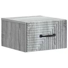   vidaXL Fali éjjeli szekrény Szürke Sonoma 34,5 x 33 x 20 cm Szerelt Fa