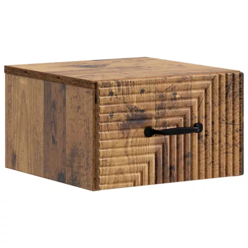 vidaXL Fali éjjeli szekrény Antik Fa 34,5 x 33 x 20 cm Szerelt Fa