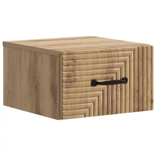 vidaXL Fali éjjeli szekrény fiókkal Kézműves Tölgy 34,5 x 33 x 20 cm