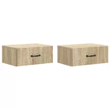   vidaXL Fali éjjeli szekrény 2 pcs Sonoma Tölgy 49 x 34,5 x 20 cm