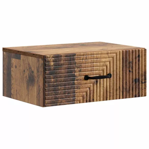 vidaXL Fali éjjeli szekrény Antik Fa 49 x 34,5 x 20 cm Szerelt Fa