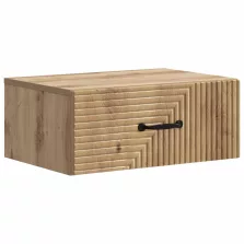   vidaXL Fali éjjeli szekrény fiókkal Kézműves Tölgy 49 x 34,5 x 20 cm